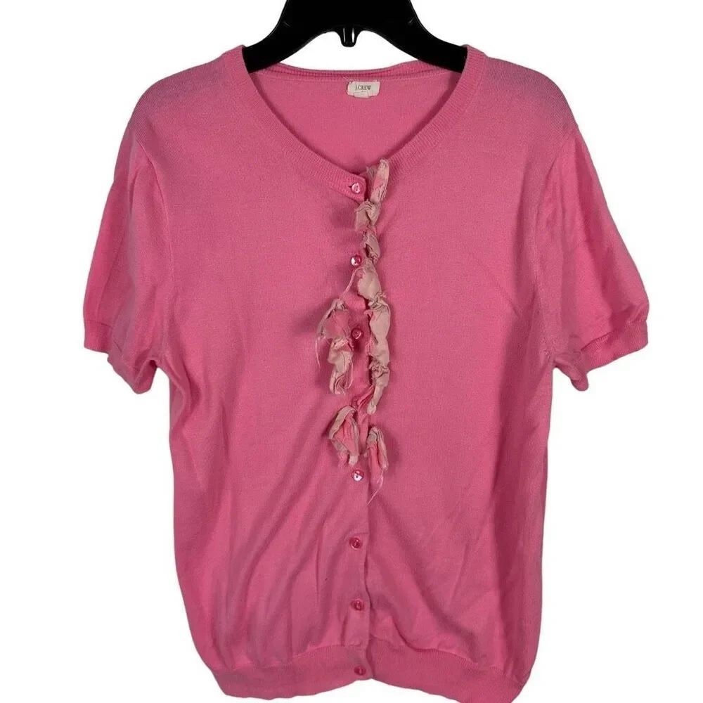 J. Crew short sleeve pink sweater- size M